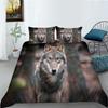 Wolf Digital Printing Quilt Cover Pillowcase Two Three Piece Set Polyester