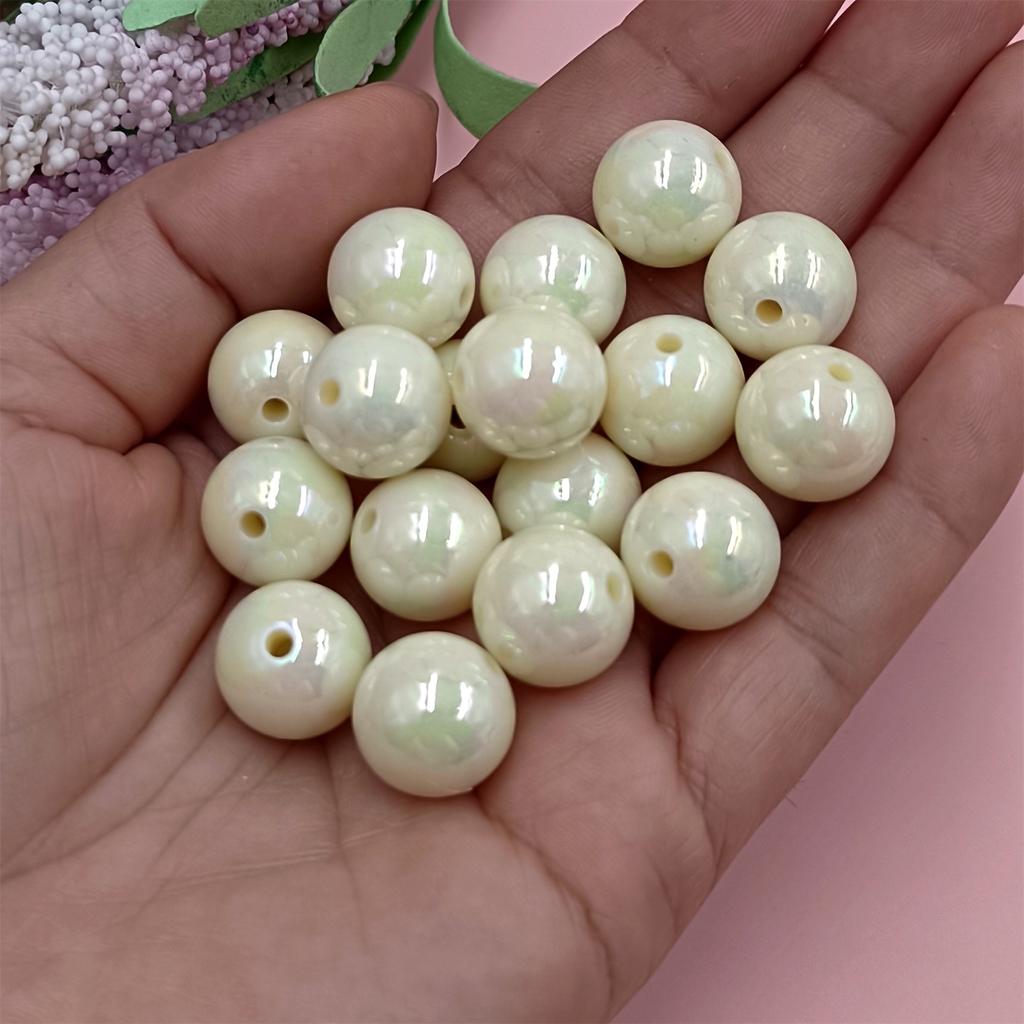 30 шт. свободные бусины AB Magic Color 14 мм, круглые аксессуары, модные акриловые серьги-браслеты «сделай сам», изготовление ювелирных изделий, материалы ручной работы