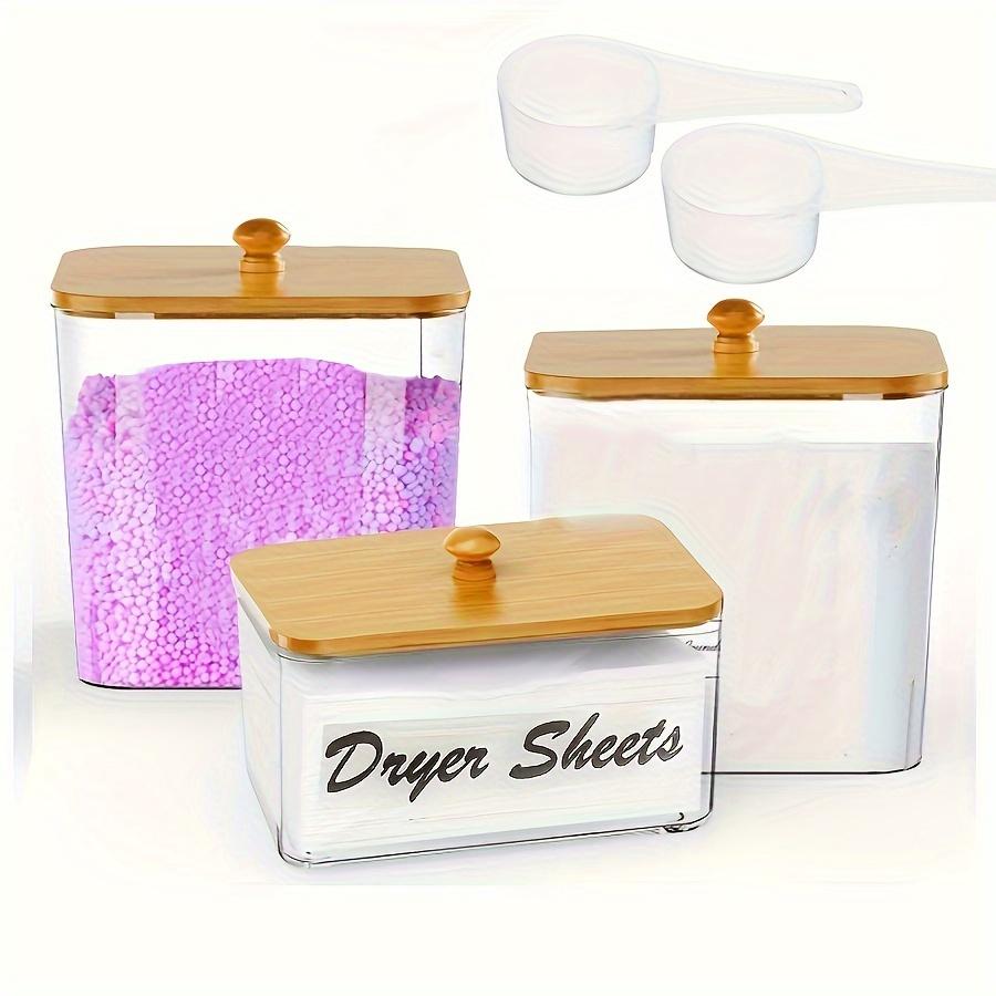 Организация прачечной Контейнеры для хранения Контейнеры для капсул для стирки и держатели для сушилок с крышками и этикетками Организация