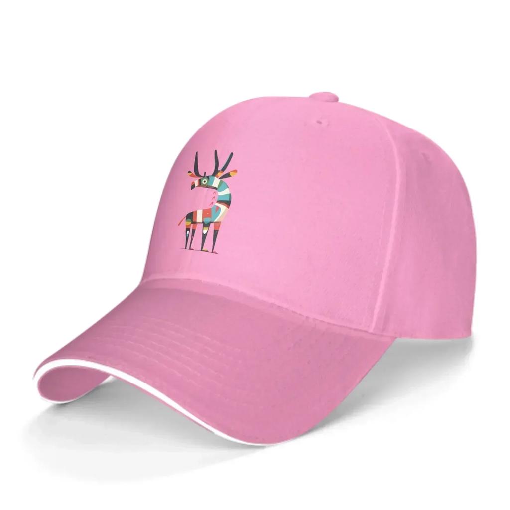 Colorful Deer Unisexs Baseball Cap Breathable Spring Summer Hats Adjustable Hip Hop Cap Outdoor Sports Fishing Sun Protection