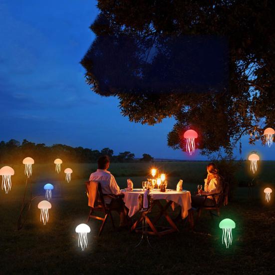 Ночной светильник с голосовым управлением в виде медузы и танцующими ножками, мягкое свечение, перезаряжаемый