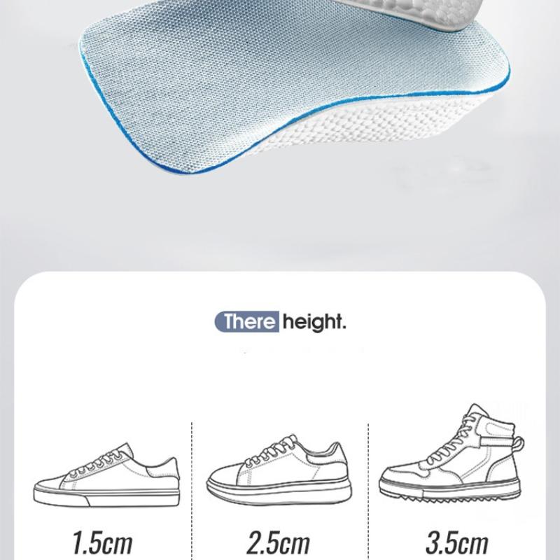 1 Pair Height Increase Insoles For Men Women Shoes Flat Feet Arch Support Orthopedic Insoles Sneakers Heel Lift Memory Foam Shoe Pads
