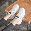 Platform white shoes women's 2025 new spring Martin leather versatile sports shoes female students Korean version of casual board shoes
