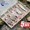 ANFS Fishing Lure Set of 5pcs, Multi-Jointed Swimbaits Fishing Lures,Lifelike Slow Sinking Artificial Bait forBass, Trout,Perch