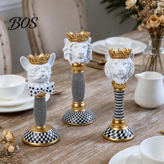 Abstract Animal Crafts Ornaments, Decorative Painted Resin Modern Style Warm Inviting Home Accents Wine Cabinet Decor, for Living Room Bedroom Office