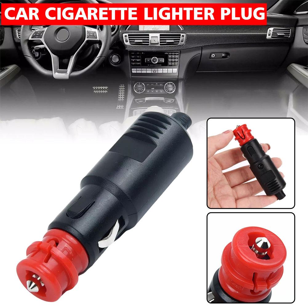 High Quality Car Cigarette Lighter Socket Male Plug Adapter Power Connection 12-24V With Fuse 8A