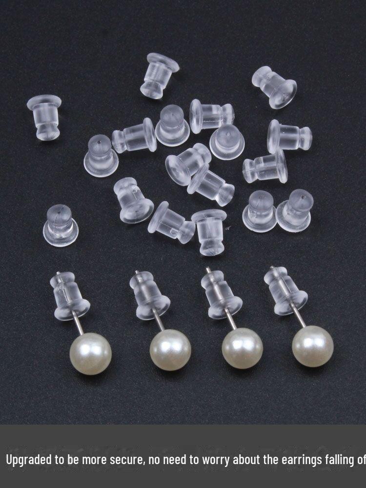 Прозрачные силиконовые гвоздики и заглушки для ушей - набор аксессуаров для самостоятельного изготовления