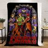 Fantasy-themed characters and monster with text "Dungeons & Mysteries". for all seasons blanket lunch break throw gift