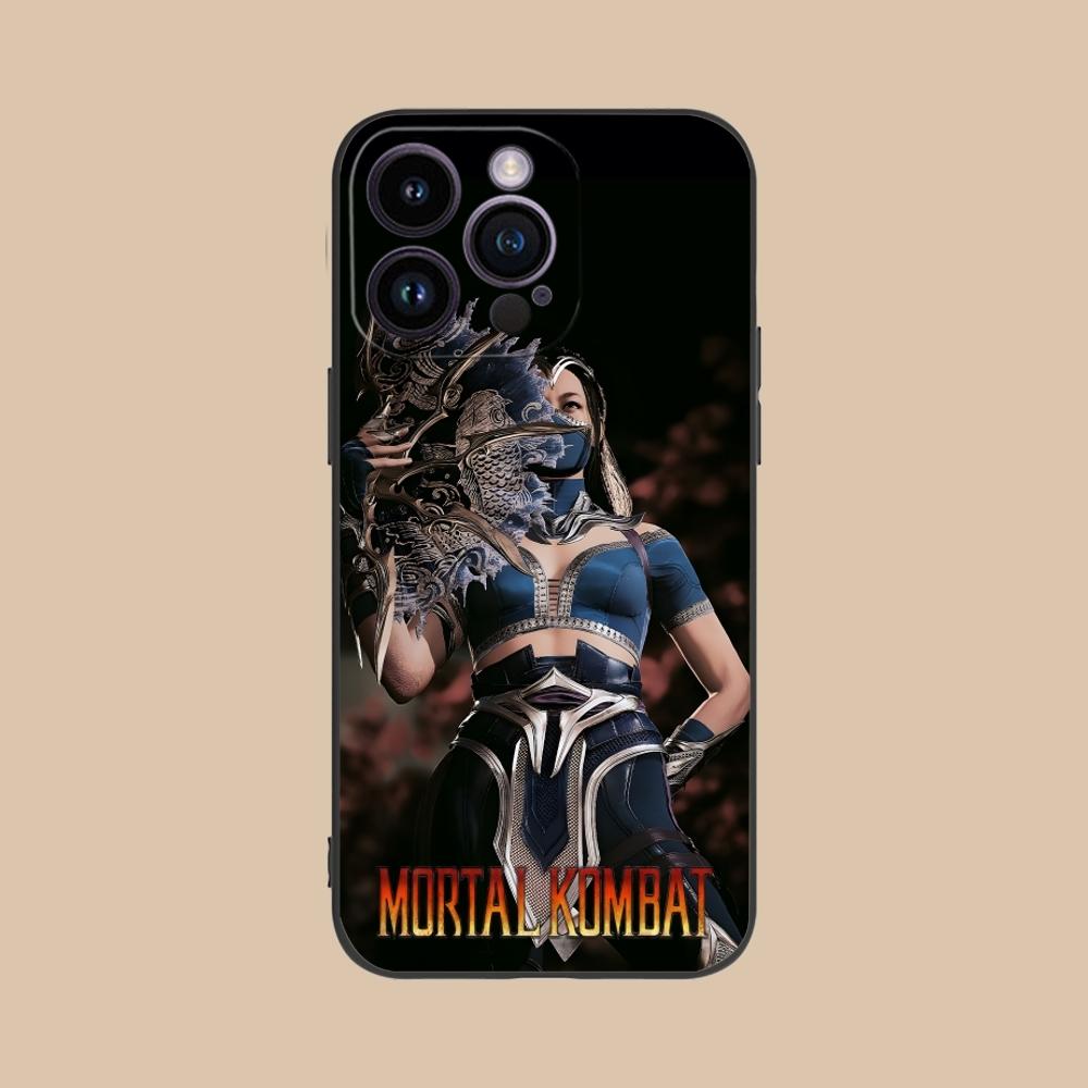 Чехол для мобильного телефона Mortal Kombat Kitana для iPhone 16 15 14 13 12 11 X XR XS 8 7 Pro Max Plus Mini Черный Чехол-Оболочка для Телефона