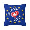 Eurovision Song Contest Flags Hearts Esc Ebu Eurofans Pillow Case Music Cushion Covers Decor Pillowcase For Car 45X45Cm