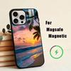 Лето у моря Чехол для телефона Для iPhone17,16,15,14,13,12,11 Plus,Pro Магнитный Для Magsafe Беспроводная зарядка