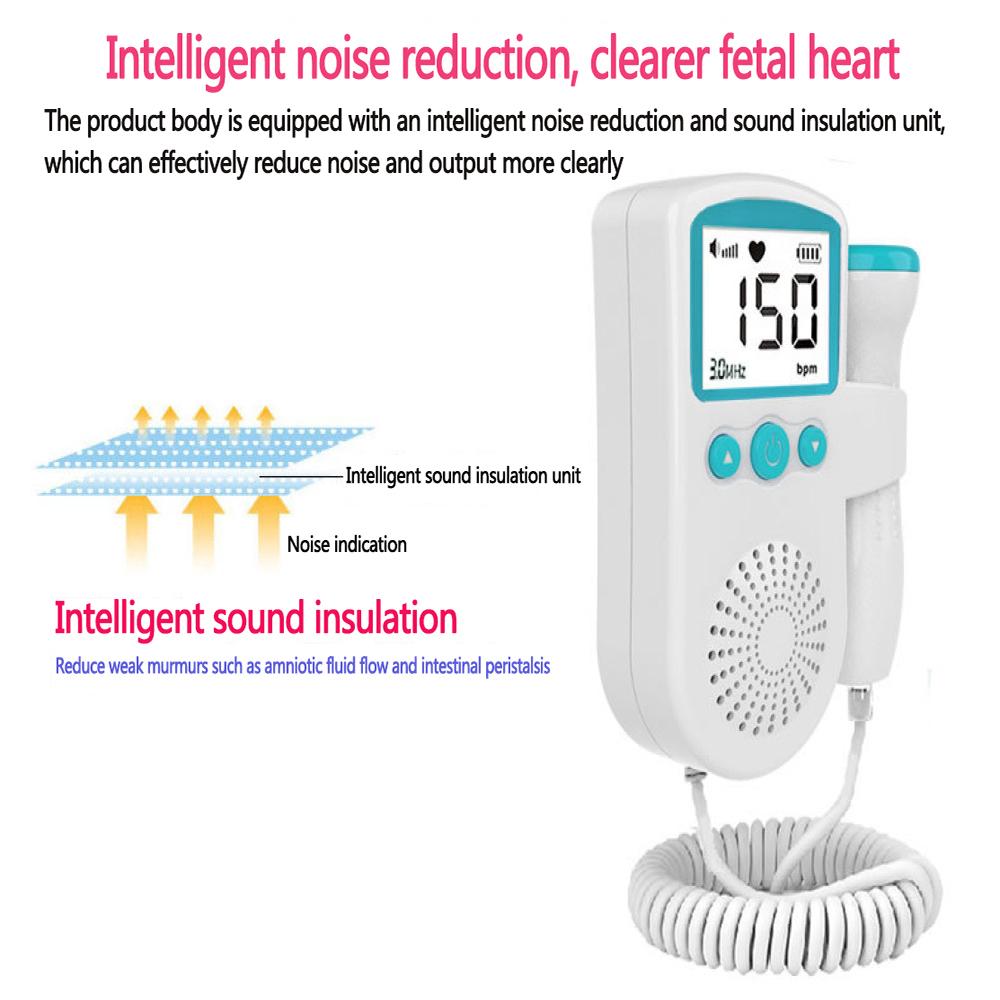 Фетальный допплеровский монитор сердечного ритма, ЖК-дисплей с подсветкой и датчиком 3 МГц, 50 ударов в минуту ~ 230 ударов в минуту, зонд для монитора сердечного ритма ребенка