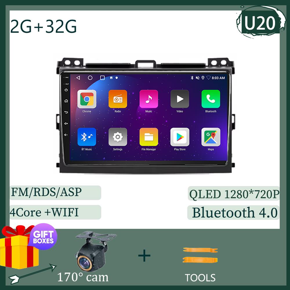 Android 14 для Toyota Land Cruiser Prado 120 2004 - 2009 Автомобильное радио Мультимедиа Авторадио Carplay Видеоплеер Навигация BT 5G