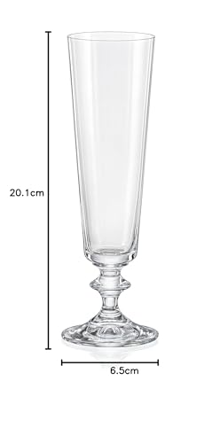 Богемское стекло "BELLA" Шампанское (Пиво) Очки (6) Кристаллекс, можно мыть в посудомоечной машине