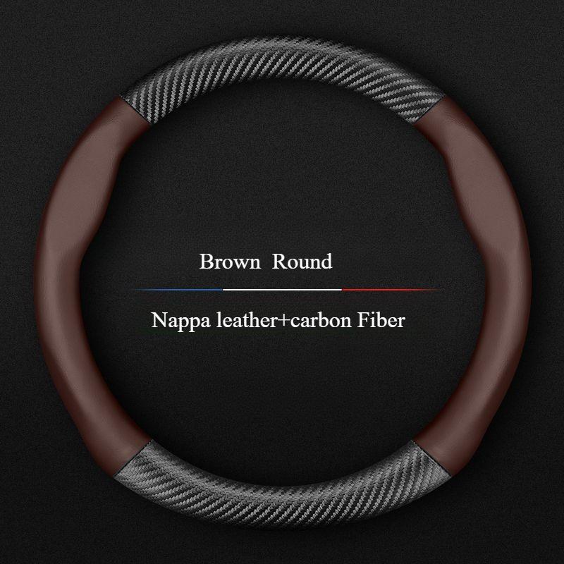 Steering Wheel Cover For Toyota Camry RAV4 Corolla 86 Reiz Wish CHR Celica Vitz Highlander Yaris Avalon Carbon Fiber Leather