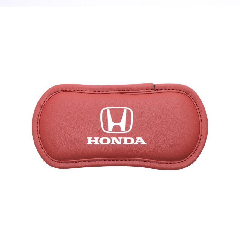dnbn1 Leather Car Pillow Car Knee Pad Elastic Memory Foam Leg Pad For Honda Civic Fit Jazz Accord Pilot CRV Odyssey Passport City HRV