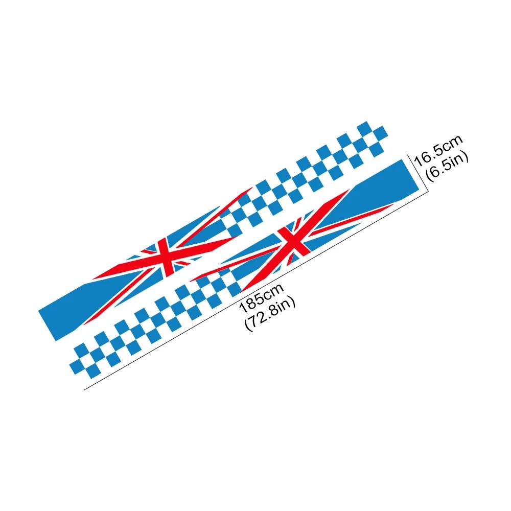 Наклейка на боковую дверь автомобиля Union Jack, гоночные полосы, виниловая декаль, аксессуары для тюнинга для MINI Cooper S One JCW F55 F56 F60 R55 R56 R60