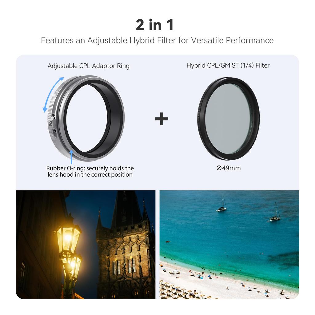 Freewell Гибридный фильтр для Fuji X100 с блендой CPL/GMIST (Серебряный)