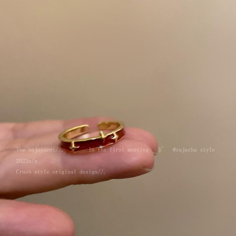 Кольцо Ankola Red Drop Oil Open Ring: Женская коллекция осень/зима: модная, универсальная и изысканная