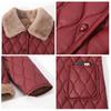Older Women Winter Jacket Autumn Velvet Mom Outerwear Warm Cotton Padded Jacket Winter Loose Cotton Coat