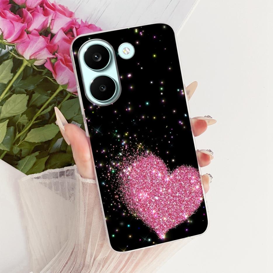 Чехол для Xiaomi Poco X8 Pro 5G Милый Чехол с Рисунком Сердечка Мягкий Тонкий Чехол для Телефона Для Xiaomi Poco X8 Pro Max PocoX8 Pro 5G