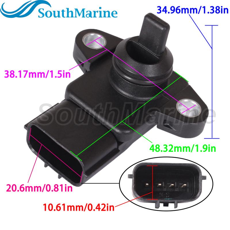 Boat Engine 68F-83688-00 10 MAP Pressure Sensor for Yamaha Jet Boat, PWC Waverunner VX , V1, Outboard 75 90 115 150 175 200 HP
