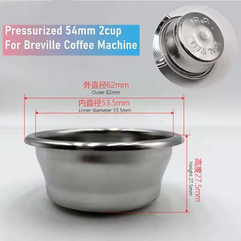 54-мм бездонный портафильтр Breville 54-мм держатель фильтра Двойной носик Для Breville 870 875 878 880 Аксессуары Breville
