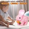 Movements Electric Plush Rabbit Toy Wag Tail Walking Interactive Bunny  Kids Toy