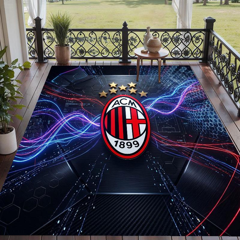 Soft Floor Carpet AC Milan Pattern Area Rug Decorative Mat For Home Room Decoration