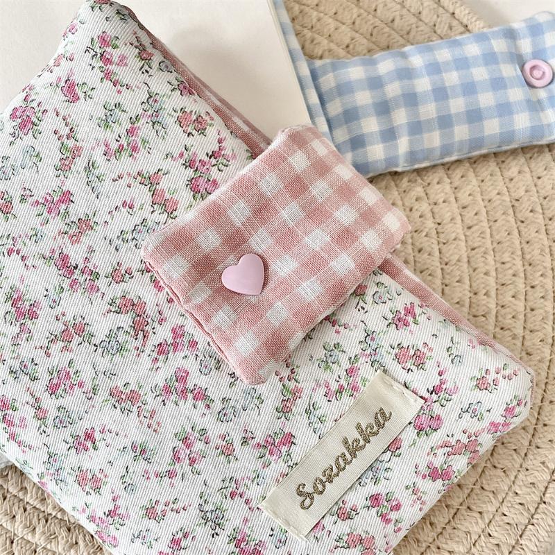 Сладкий формат А6 Ручной работы Цветочный принт Обложка для книги-жакета Портативный блокнот-ежедневник Защитный чехол Хранение книг Подвесное украшение