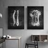 Human Anatomy Artwork Wall Picture Organ Muscle Skeleton Nordic Canvas Print Vintage Poster Art Painting Medical Clinic Decor
