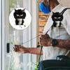 Забавный кофейный значок-клип с черным котом, многофункциональные украшения, милый мультяшный котенок, 2D плоский акриловый зажим для ID, подходит для автомобилей, сумки