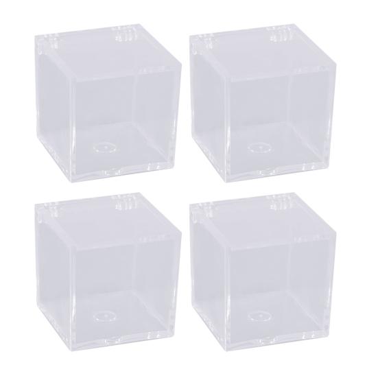 Ящик для хранения акриловый квадратный кубический органайзер с крышкой прозрачный дизайн пылезащитный многоцелевой ювелирный акриловый дисплей коробка