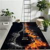 Music Is The Voice of The Soul Guitar Room Bedroom Floor Mat Carpet Rugs and Carpets for Home Living Room Decoration Rugs Carpet