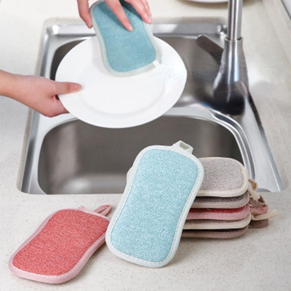 Двухсторонняя чистящая волшебная губка, кухонная губка для мытья посуды, кухонные аксессуары