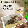 Large Size Photo Custom 5D Diy Diamond Painting Customize Photo Pets Landscape Personal Portrait Full Round Diamond Embroidery Art