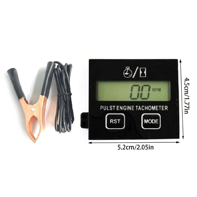 Inductive Hour Meter Replaceable Battery Tachometer for 2 4 Small Engine