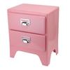 Nightstand Creative Vintage Bedside Table with 2 Storage Drawers for Bedroom Living Room Sofa