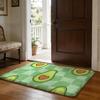 Avocado Pattern Floor Mat Soft Flannel Absorbent Mat Non-Slip Rug Home Bedroom Bathroom