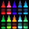 Magicfly Acrylic Glow In the Acrylic 10 Color Acrylic Can Be Painted On Quick Coloring Art Paint, Dark, Pigment, Luminous, Set, Color, 20ml,