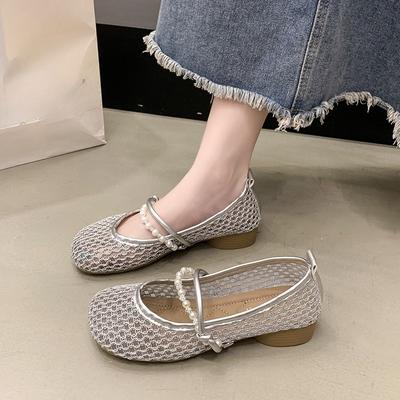 Модные туфли Мэри Джейн с квадратным носком и ремешком, на плоской подошве, одинарные, женские, лето и осень 2025, новые, на мягкой подошве, из мелкой кожи