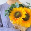 High-Quality Artificial Sunflowers: Long Stem Bouquet for Decoration & Photography