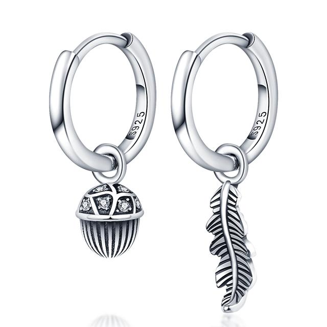 Гламурные двойные серьги-кольца из серебра 925 пробы для оригинальных гламурных ювелирных изделий своими руками