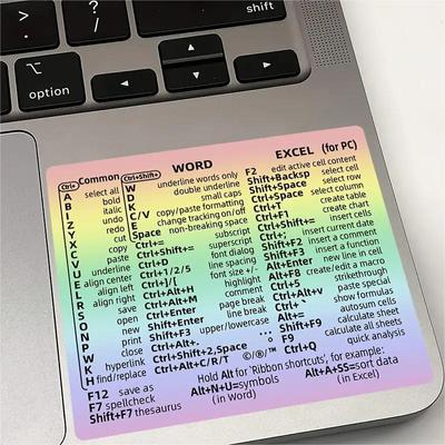 Набор наклеек с горячими клавишами Windows/Word для украшения ноутбука