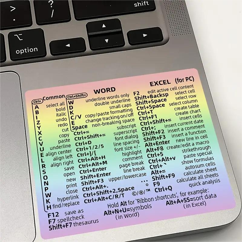 Набор наклеек с горячими клавишами Windows/Word для украшения ноутбука