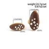 SHIXIN 2Pcs/Set Vintage Brown Resin Open Ring Simple Punk Inlay Rhinestone Daily Fashion Elegant Couple Jewelry Accessories Gift
