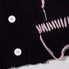 Unisex Gothic Streetwear Knit Cardigan With 3D Butterfly Jacquard Loose Fit V-Neck Long Sleeve Sweater In Black Gray