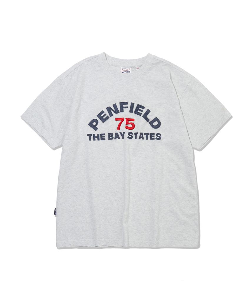 PENFIELD Baystate Футболка с аппликацией Серо-меланжевый_Fs2Kt77U
