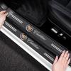 4Pcs Carbon Fiber Car Door Threshold Plate Stickers for Cadillac Escalade CTS DTS STS XTS ATS BLS SLS Deville CT5 CT6 XT5 XT6