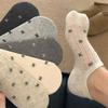 1/5 пар Весенние и летние женские носки Мультяшный бант Силиконовые Нескользящие Дышащие Невидимые Чистый хлопок Короткие носки Мягкие носки